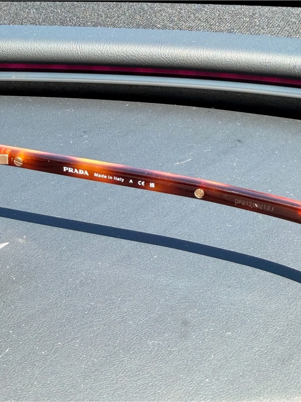 Prada Brown Lens Tortoise Oval Sunglasses with Navy Case - Picture 5 of 6